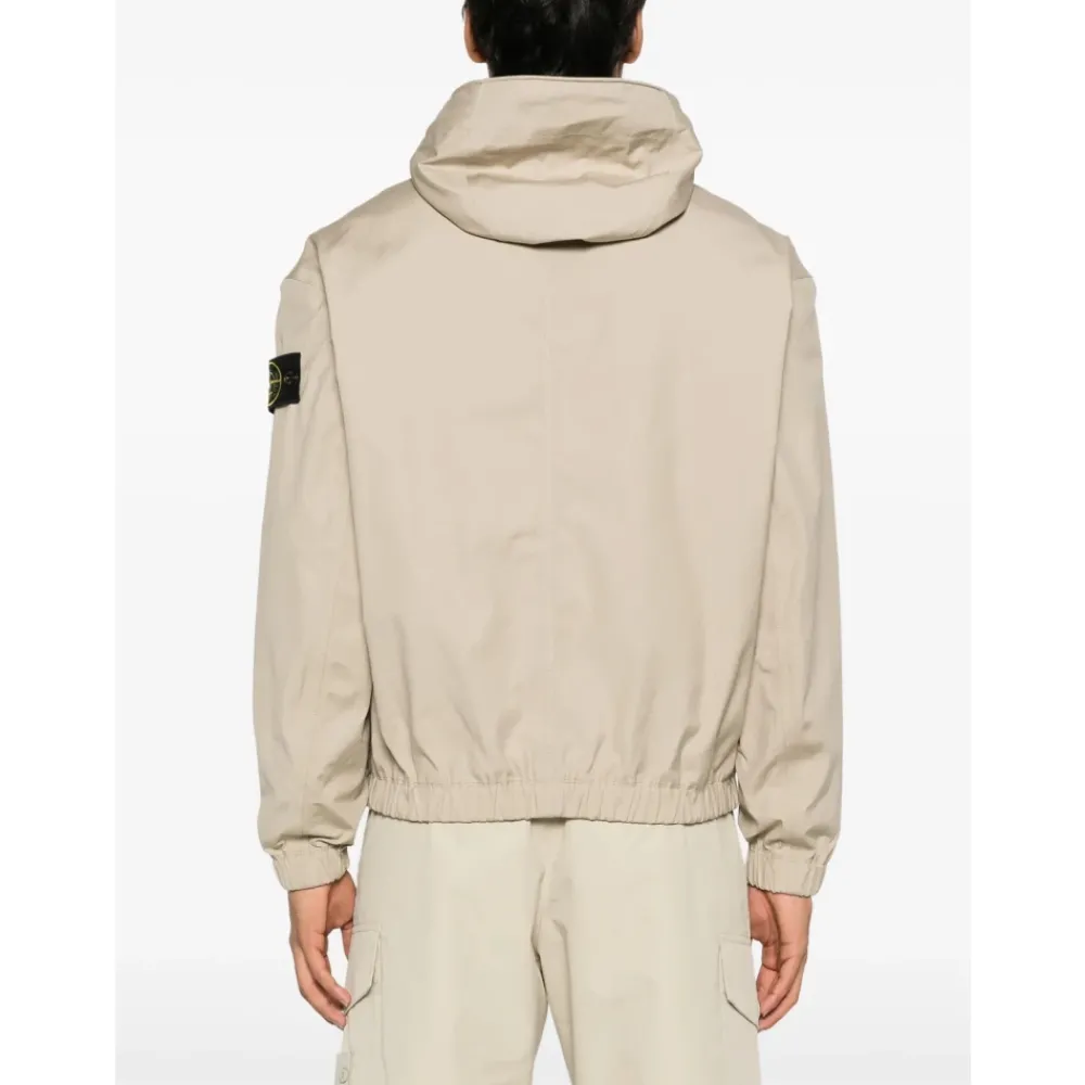Heren Stone Island Jassen^Supima Cotton Canvas Hooded Jacket