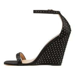 DAMES Stuart Weitzman Swarovski Crystal Wedge Sandal