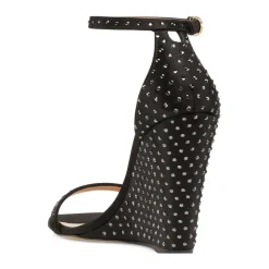 DAMES Stuart Weitzman Swarovski Crystal Wedge Sandal