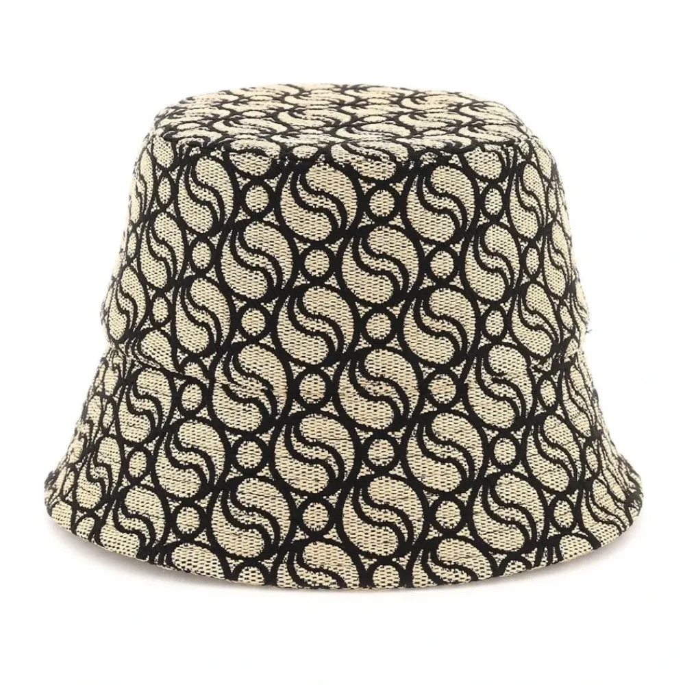 DAMES Stella McCartney S-Wave Geweven Stro Bucket Hat