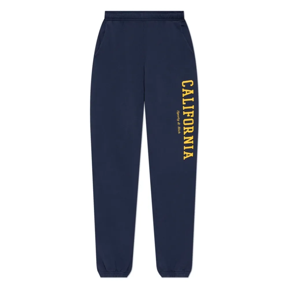 Heren Sporty & Rich Broeken^Sweatpants met Logo
