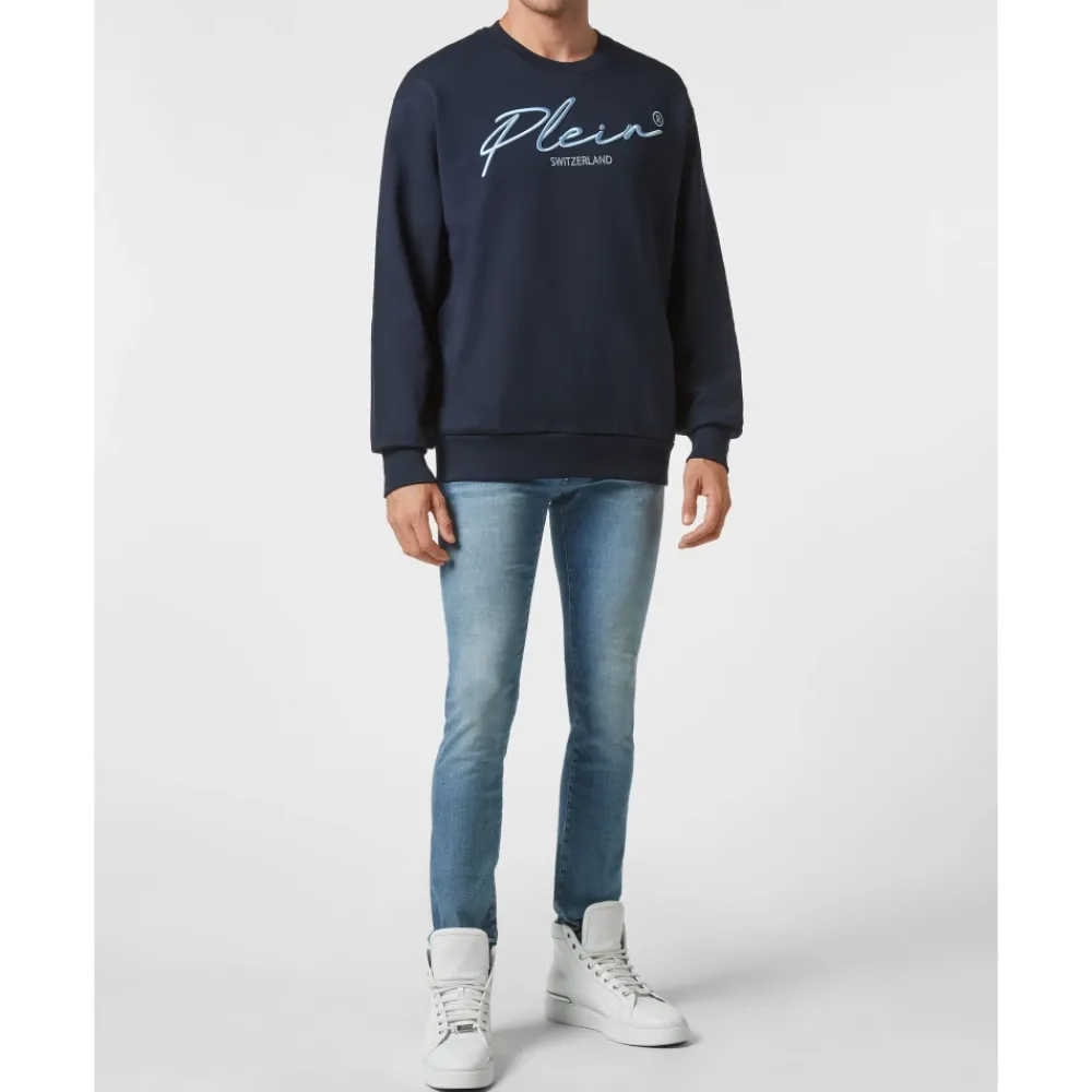 Heren Philipp Plein Sweatshirt LS Signature