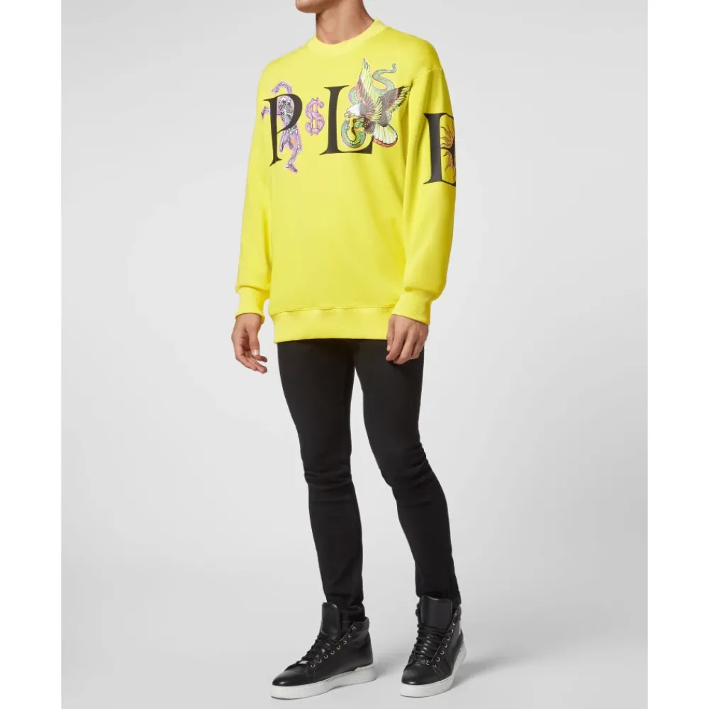Heren Philipp Plein Truien & Vesten^Sweatshirt LS Tattoo