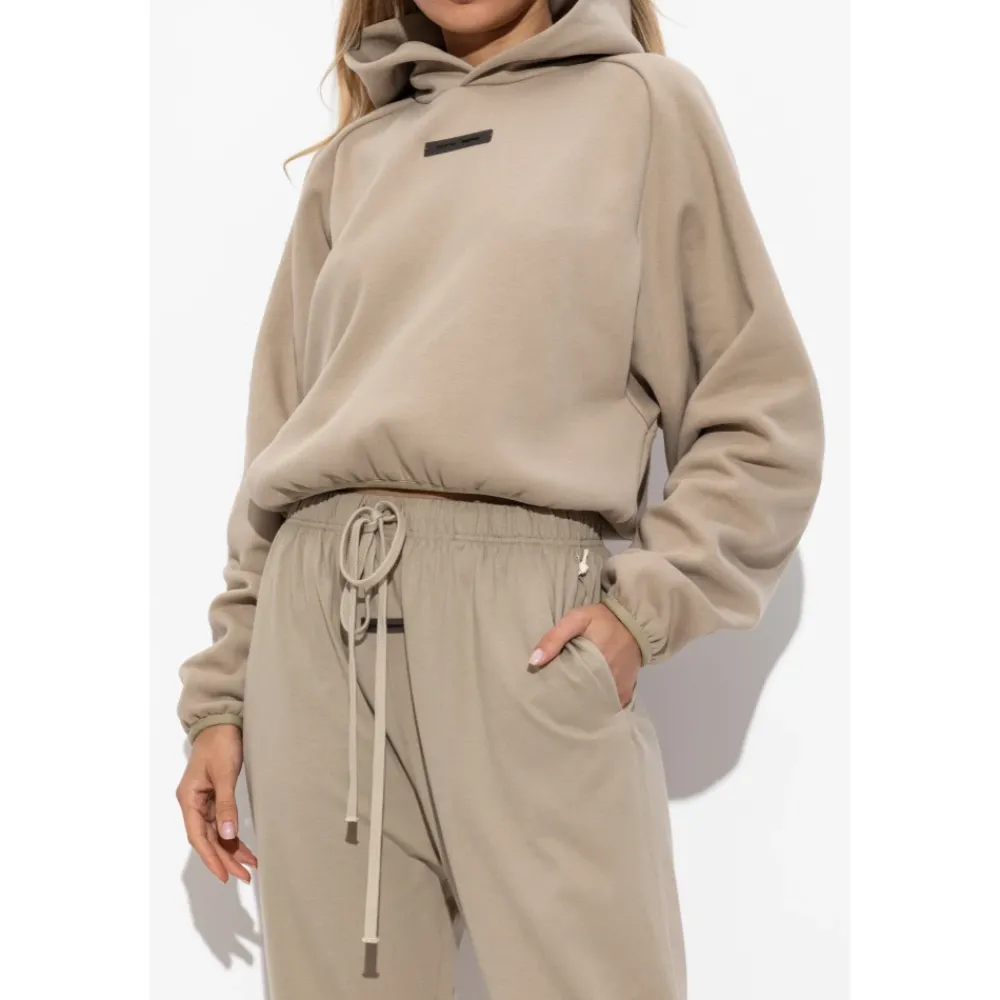 DAMES Fear Of God Sweatshirt met logo in verkorte lengte