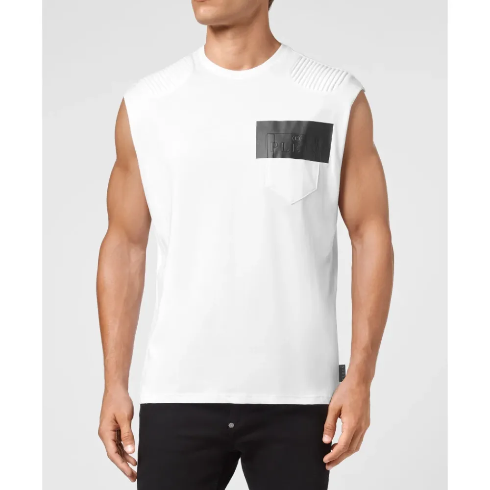 Heren Philipp Plein Tanktop Padding Details Hexagon