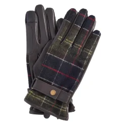 Heren Barbour Handschoenen^Tartan Leren Handschoenen