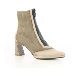 DAMES Hispanitas Enkellaarsjes|Laarzen^Taupe Damesschoenen HI254186