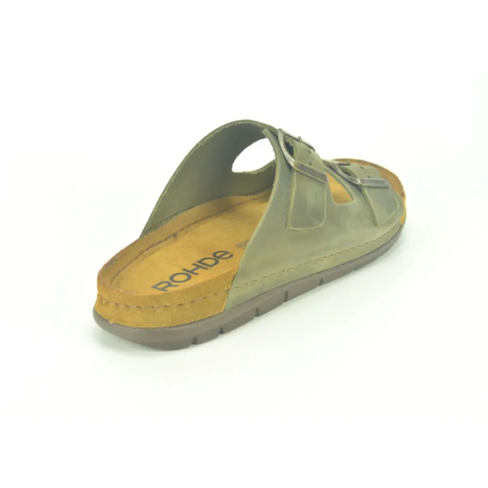 Heren Rohde Sandalen^Taupe Sandalen met Open Neus en Gespen
