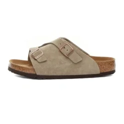 Heren Birkenstock Taupe Smalle Pasvorm Sandalen