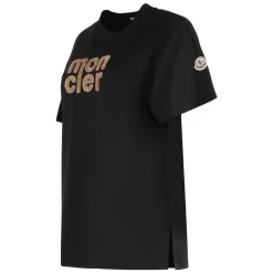 DAMES Moncler Shirts^Teddy Logo Katoenen T-shirt