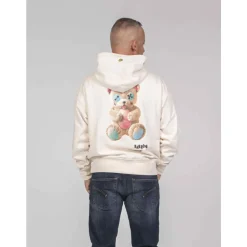 Heren BARROW Teddy Print Hoodie