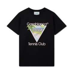 Heren Casablanca Tennis Club Icon Screen Printed T-Shirt