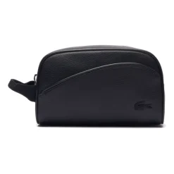 DAMES Lacoste Toilettassen^Tennis-geïnspireerde leren toilettas