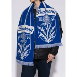 Heren Burberry Sjaals^Thistle Shield Wool Scarf
