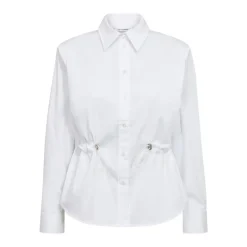 DAMES Co'Couture Tie Waist Shirt Short Sleeve Blouse