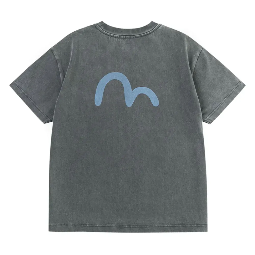 Heren Evisu Tiger Seagull Rope Logo T-Shirt