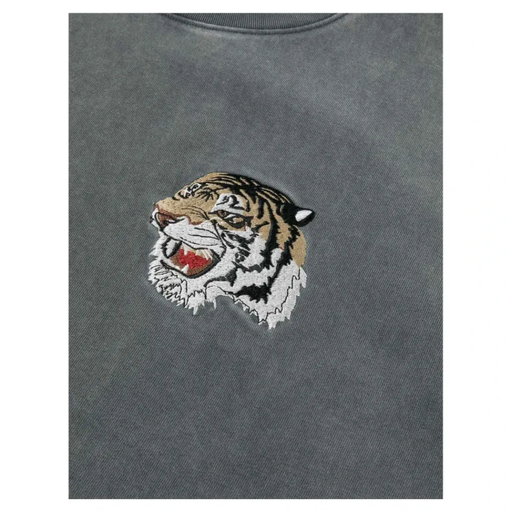 Heren Evisu Tiger Seagull Rope Logo T-Shirt