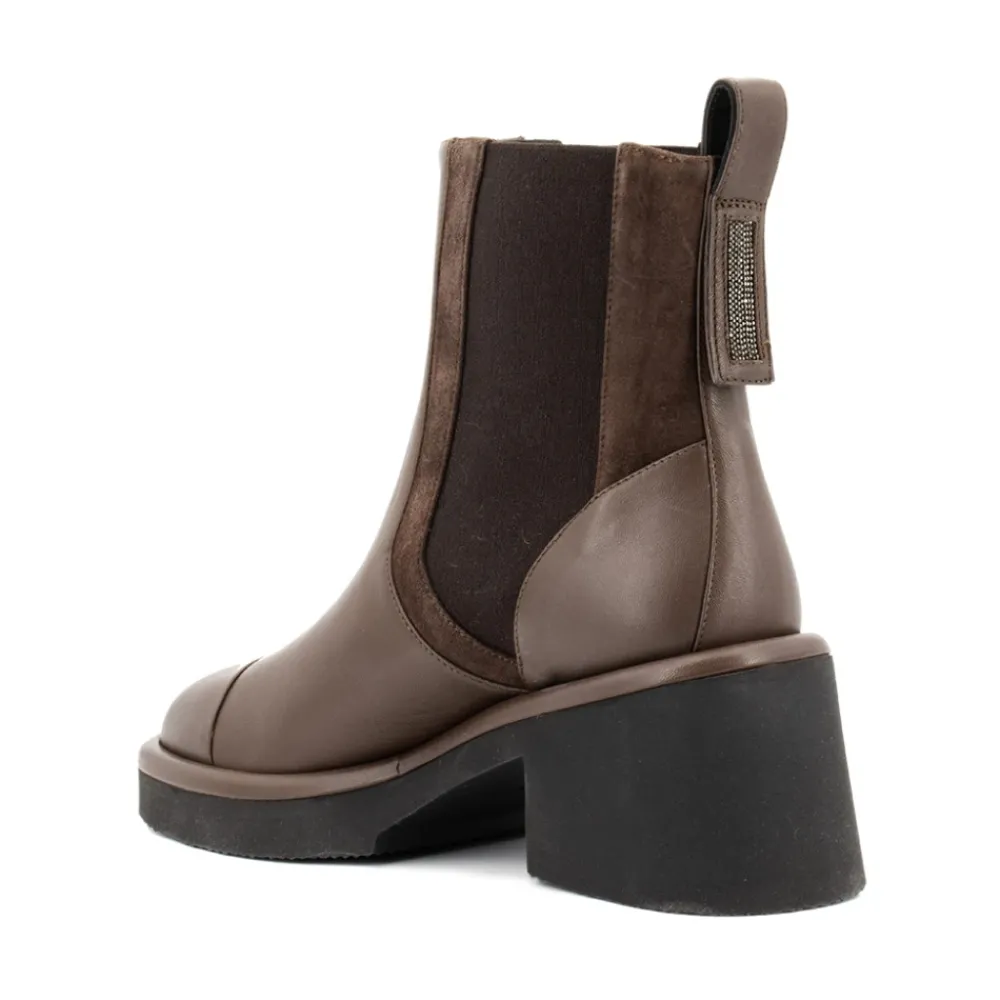 DAMES Peserico Tijdloze leren enkellaarzen