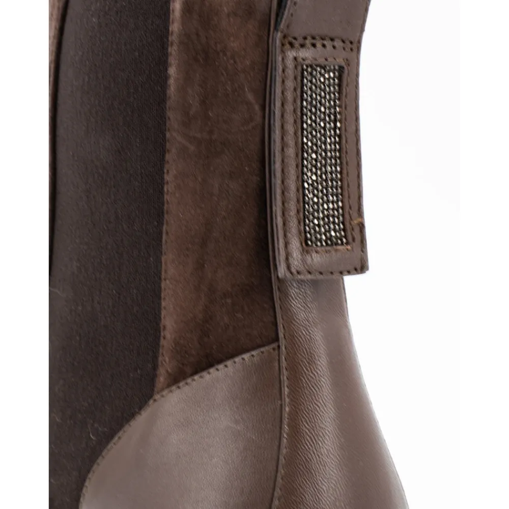 DAMES Peserico Tijdloze leren enkellaarzen