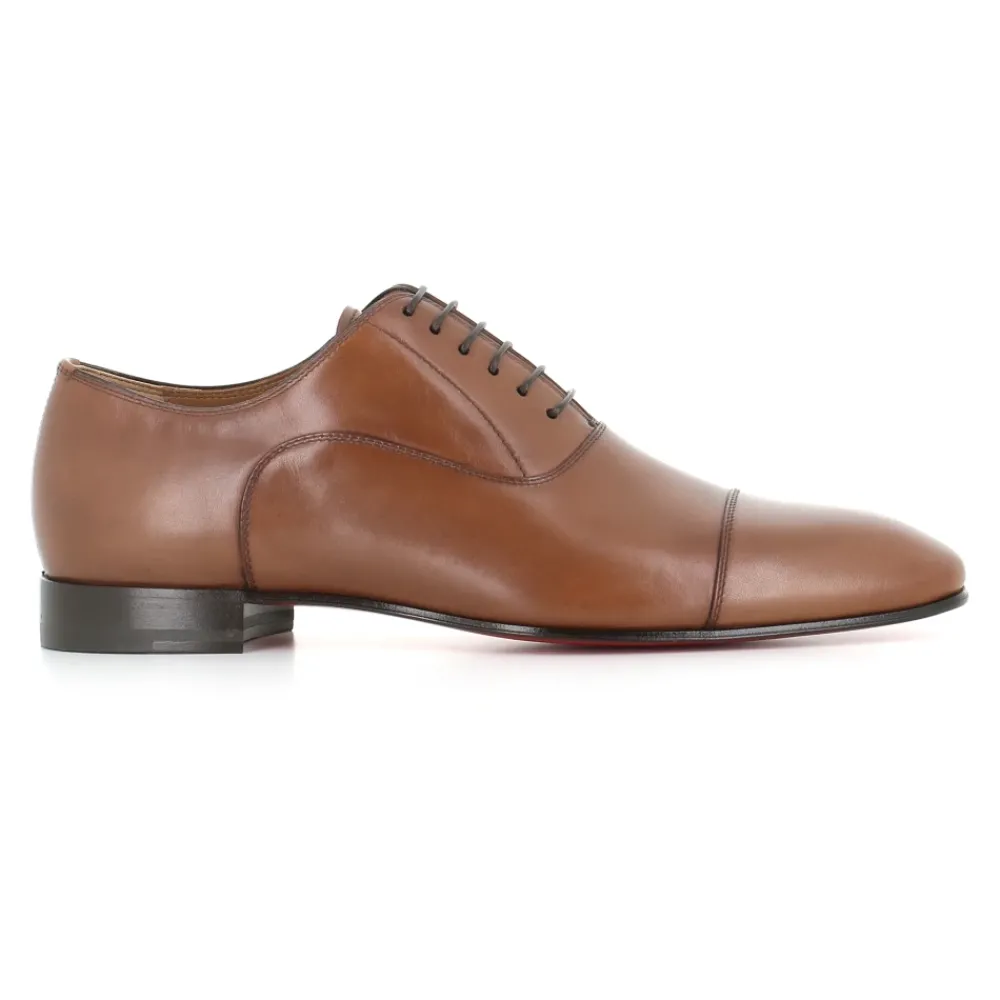 Heren Christian Louboutin Nette Schoenen^Tobacco Oxford Platte Schoenen