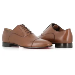 Heren Christian Louboutin Nette Schoenen^Tobacco Oxford Platte Schoenen