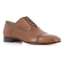 Heren Christian Louboutin Nette Schoenen^Tobacco Oxford Platte Schoenen