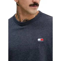 Heren Tommy Jeans Tonal Badge Long Sleeve T-Shirt