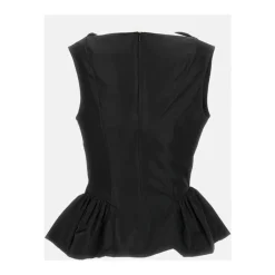 DAMES Simone Rocha Top met draperie en aansluitende pasvorm