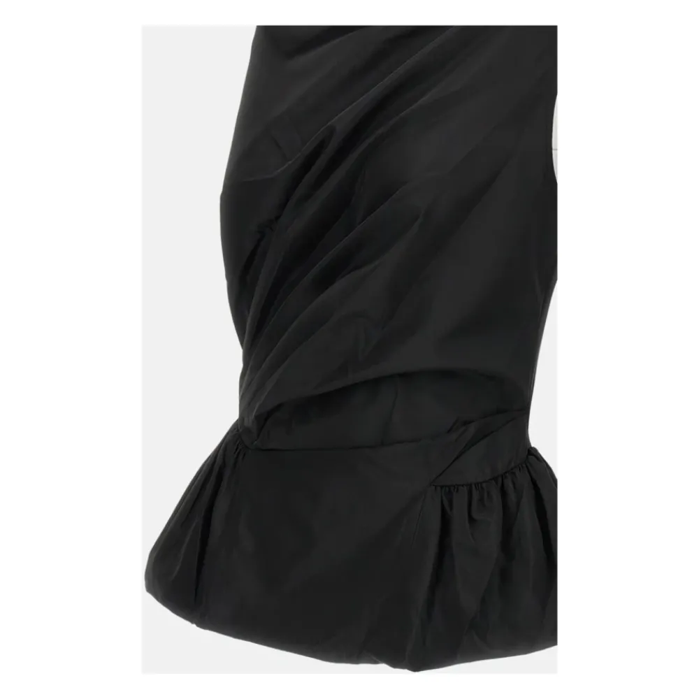 DAMES Simone Rocha Top met draperie en aansluitende pasvorm