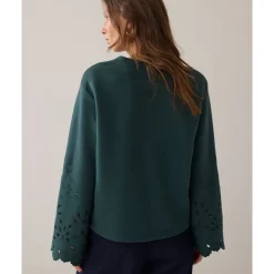 DAMES Summum Woman Top met geborduurde mouw