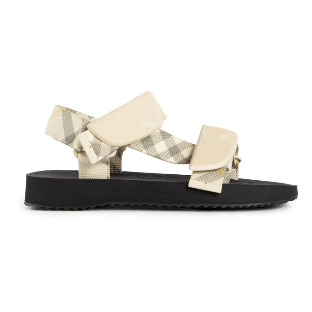 DAMES Burberry Sandalen^Trek Sandaal met kenmerkende Check band