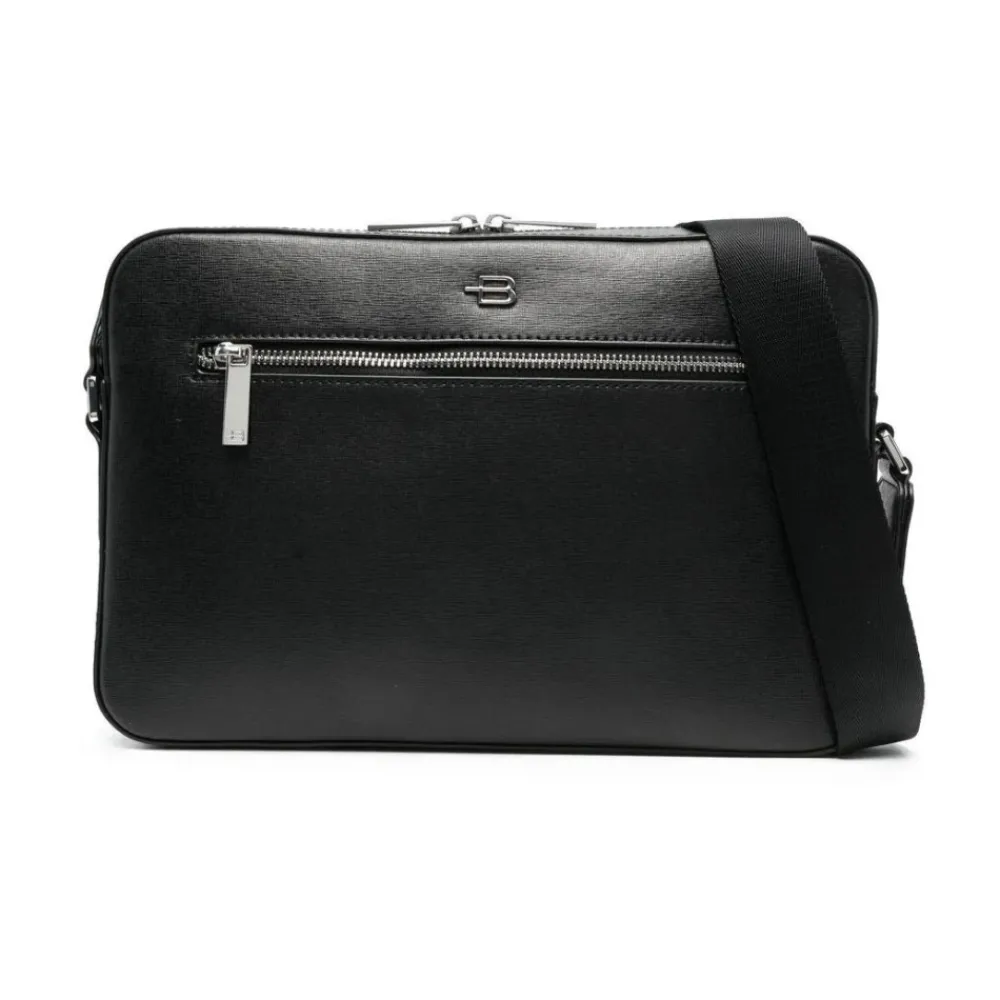 Heren Baldinini Tassen^Trend Kalfsleren Messenger Bag