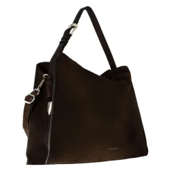 DAMES Orciani Handtassen^Trinity Peach grote schoudertas van suède