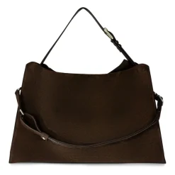 DAMES Orciani Handtassen^Trinity Peach grote schoudertas van suède