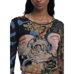 DAMES Desigual TS Dragon Lacroix Longsleeve