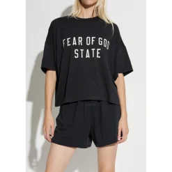 DAMES Fear Of God T-shirt met bedrukt logo