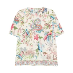 Heren Etro Shirts^T-shirt met ronde hals en korte mouwen