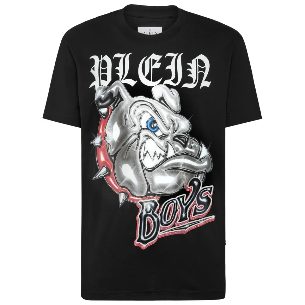 Heren Philipp Plein Shirts^T-Shirt Ronde Hals Bulldogs