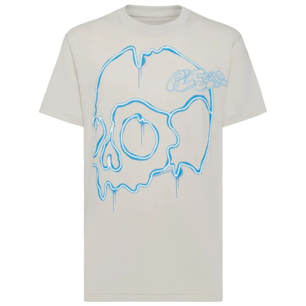 Heren Philipp Plein T-Shirt Ronde Hals Druipende Schedel