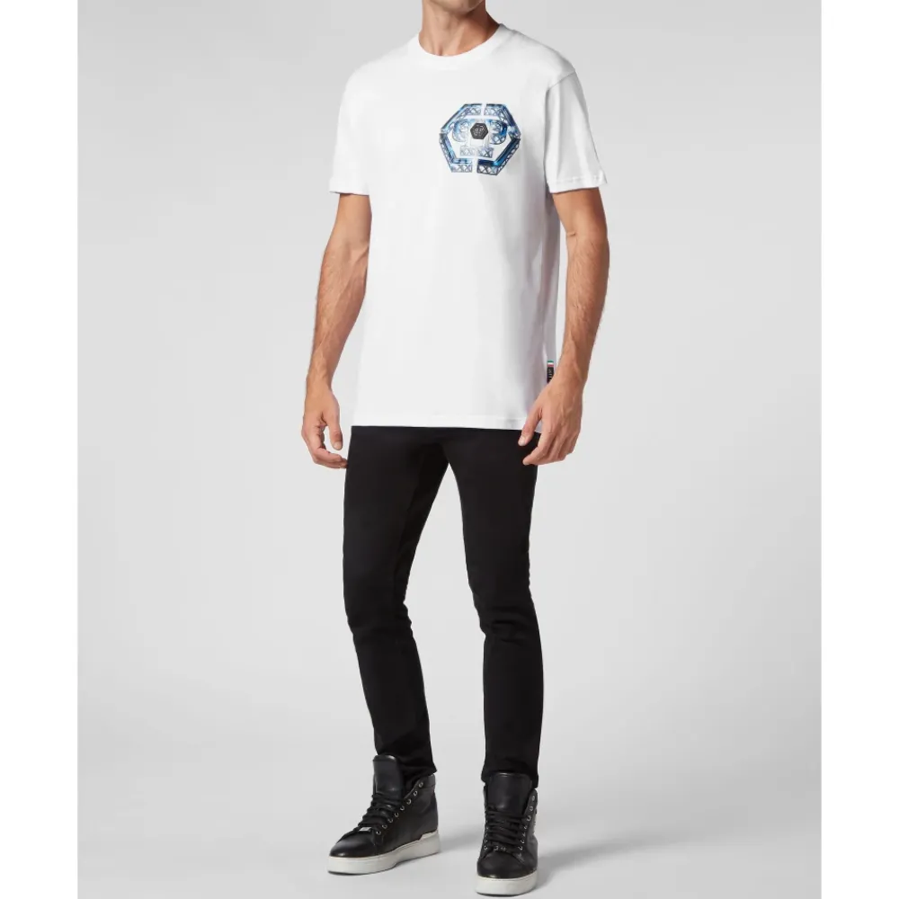 Heren Philipp Plein Shirts^T-Shirt Ronde Hals Lil’ Monsters Gang