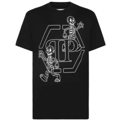 Heren Philipp Plein Shirts^T-Shirt Ronde Hals SKELETON