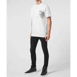 Heren Philipp Plein T-Shirt Ronde Hals Skeleton