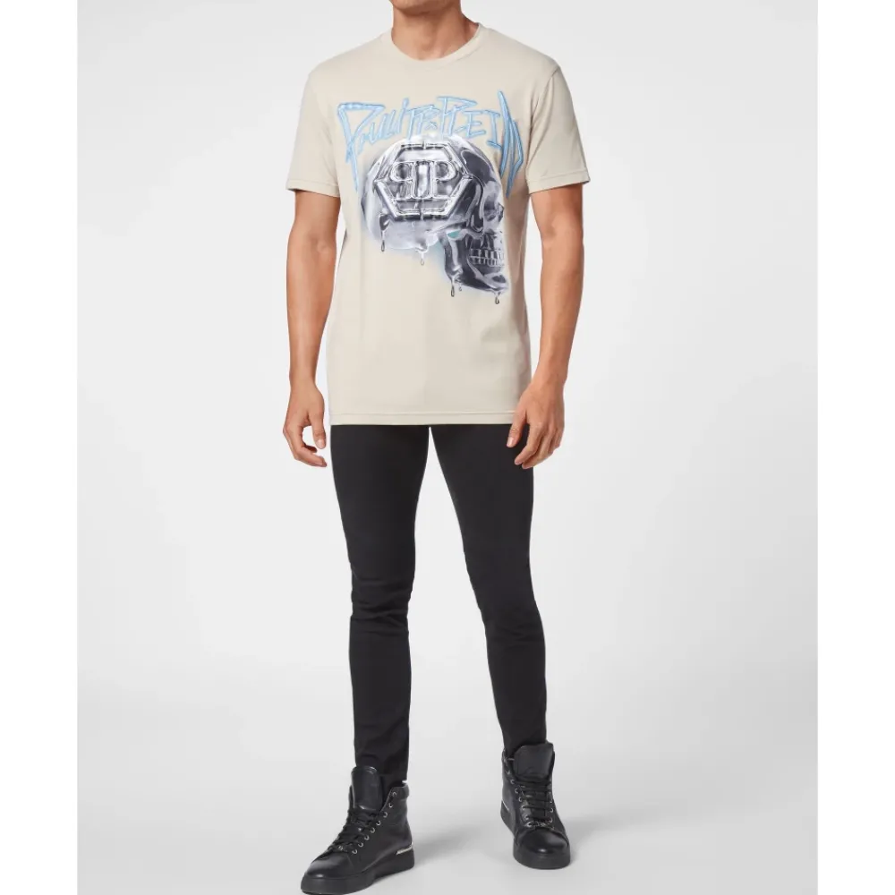 Heren Philipp Plein Shirts^T-Shirt Ronde Hals SKULL