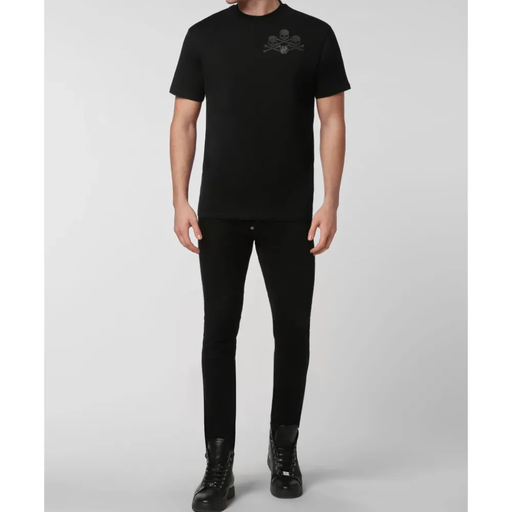 Heren Philipp Plein T-Shirt Ronde Hals Skull