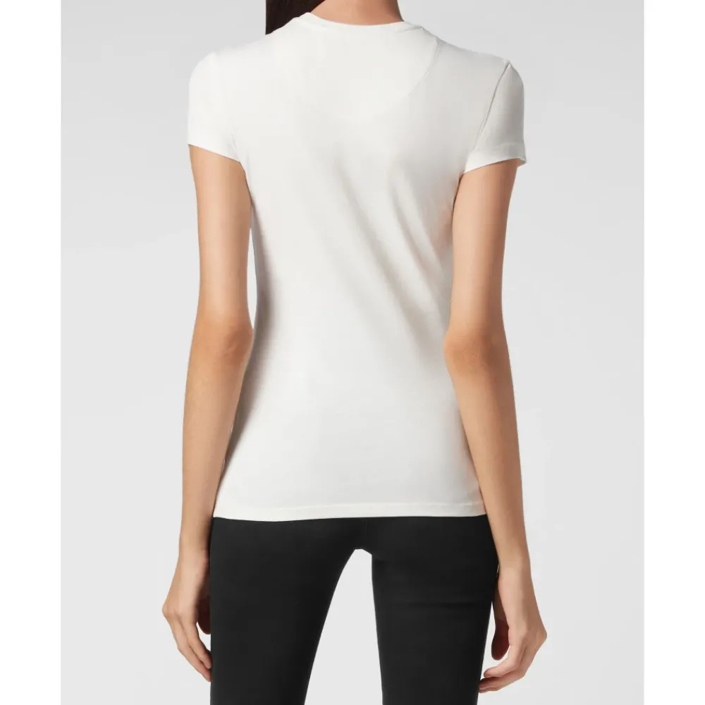 DAMES Philipp Plein Shirts^T-shirt Ronde Hals SS Embroidery Signature