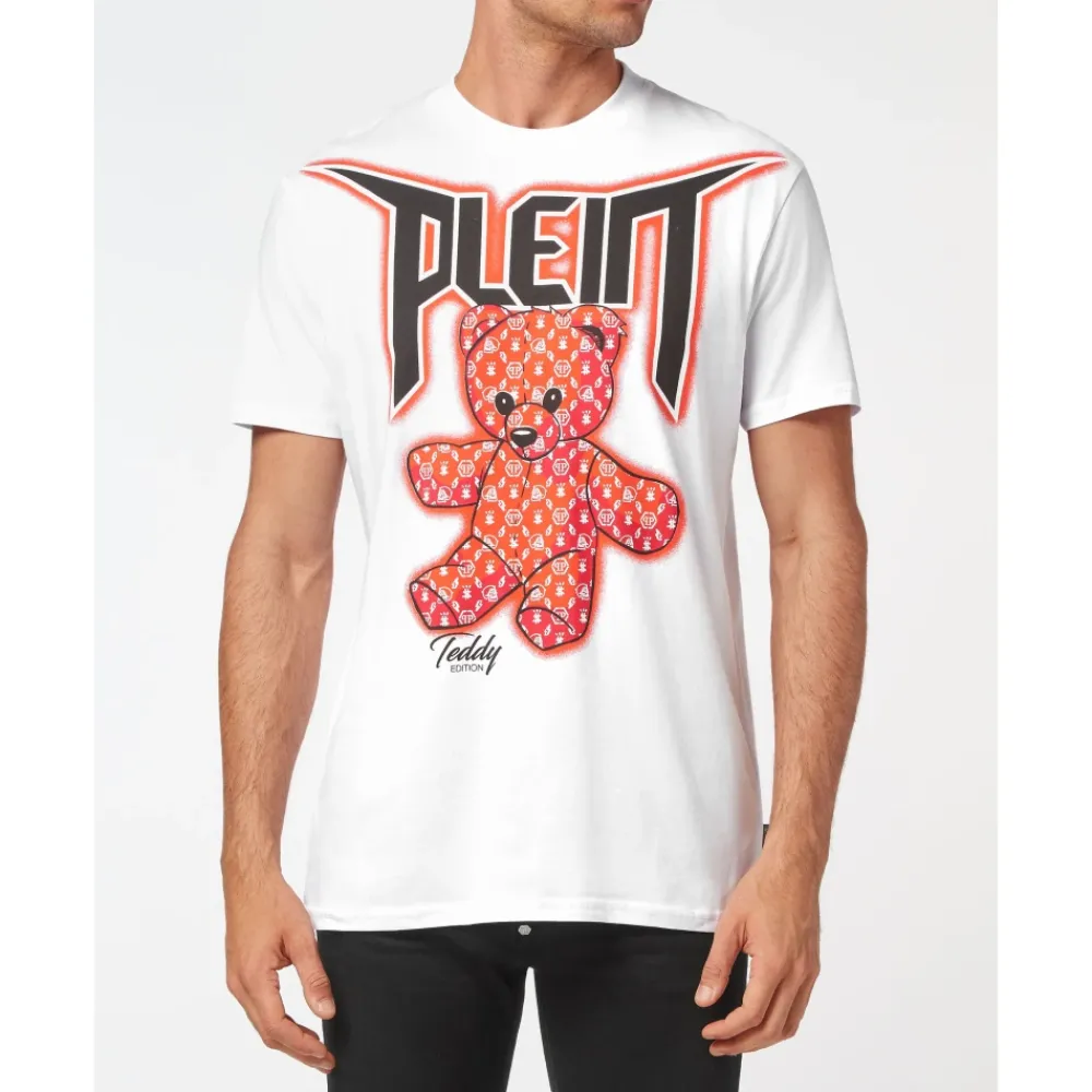 Heren Philipp Plein T-Shirt Ronde Hals Teddy