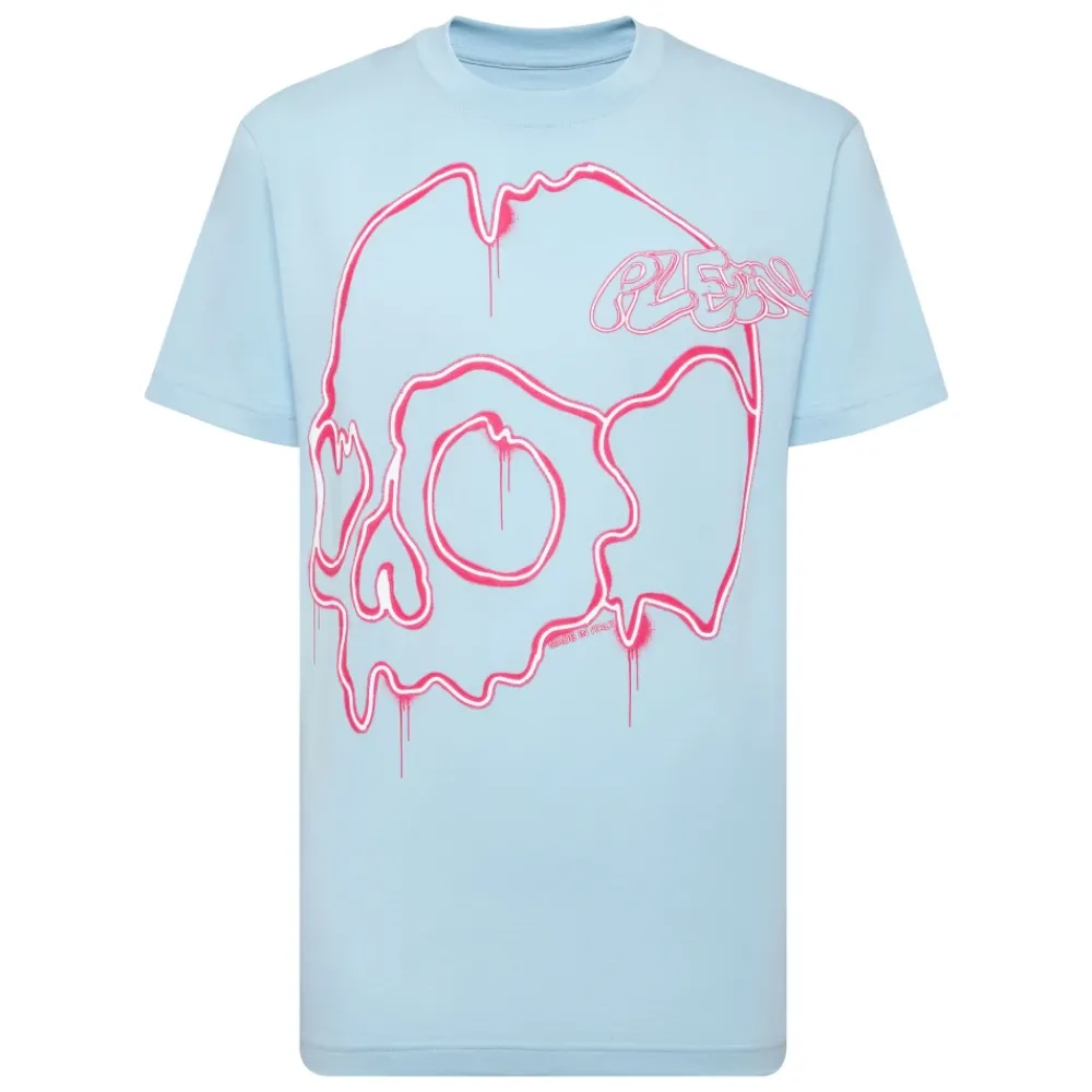 Heren Philipp Plein Shirts^T-shirt Round Neck SS Dripping Skull
