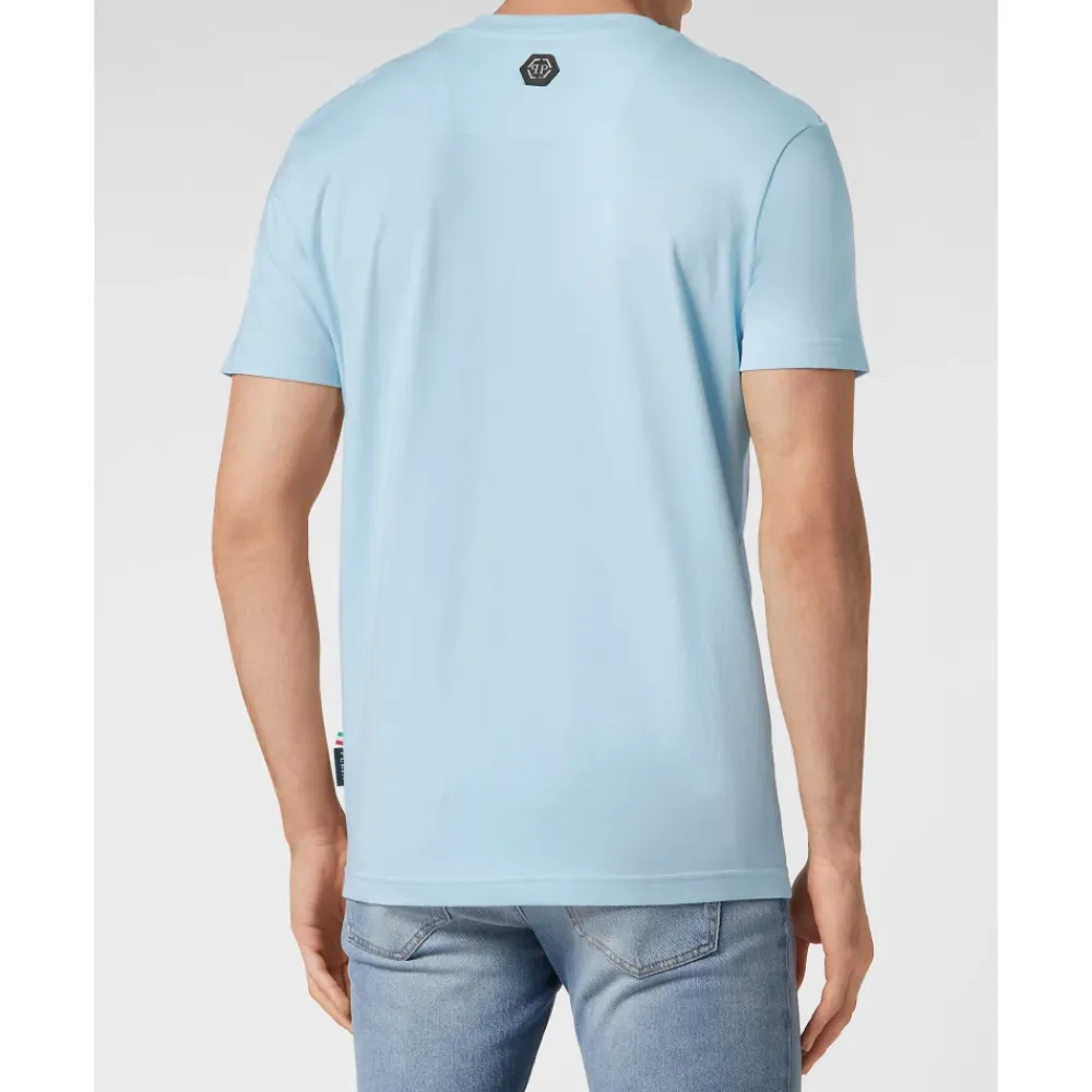 Heren Philipp Plein Shirts^T-shirt Round Neck SS Dripping Skull