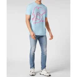 Heren Philipp Plein Shirts^T-shirt Round Neck SS Dripping Skull