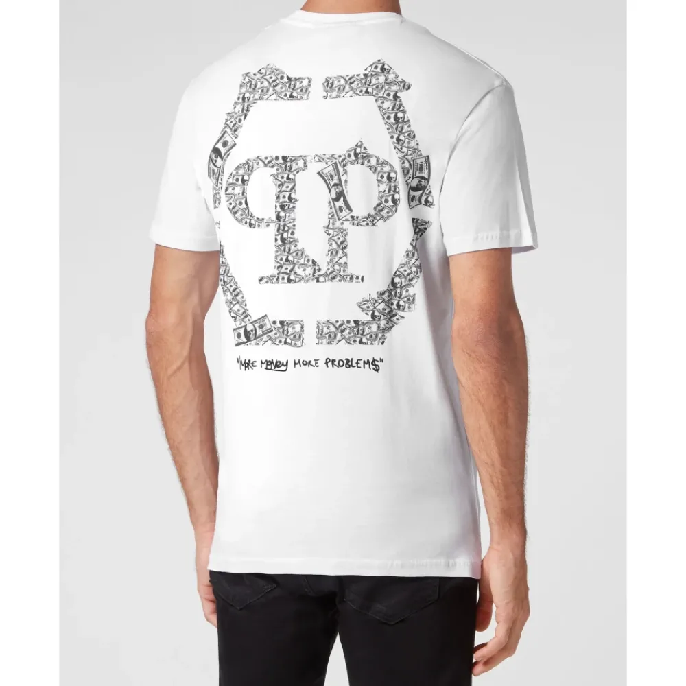 Heren Philipp Plein T-shirt Round Neck SS Money